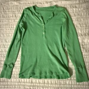 Aerie Green Button Down Shirt